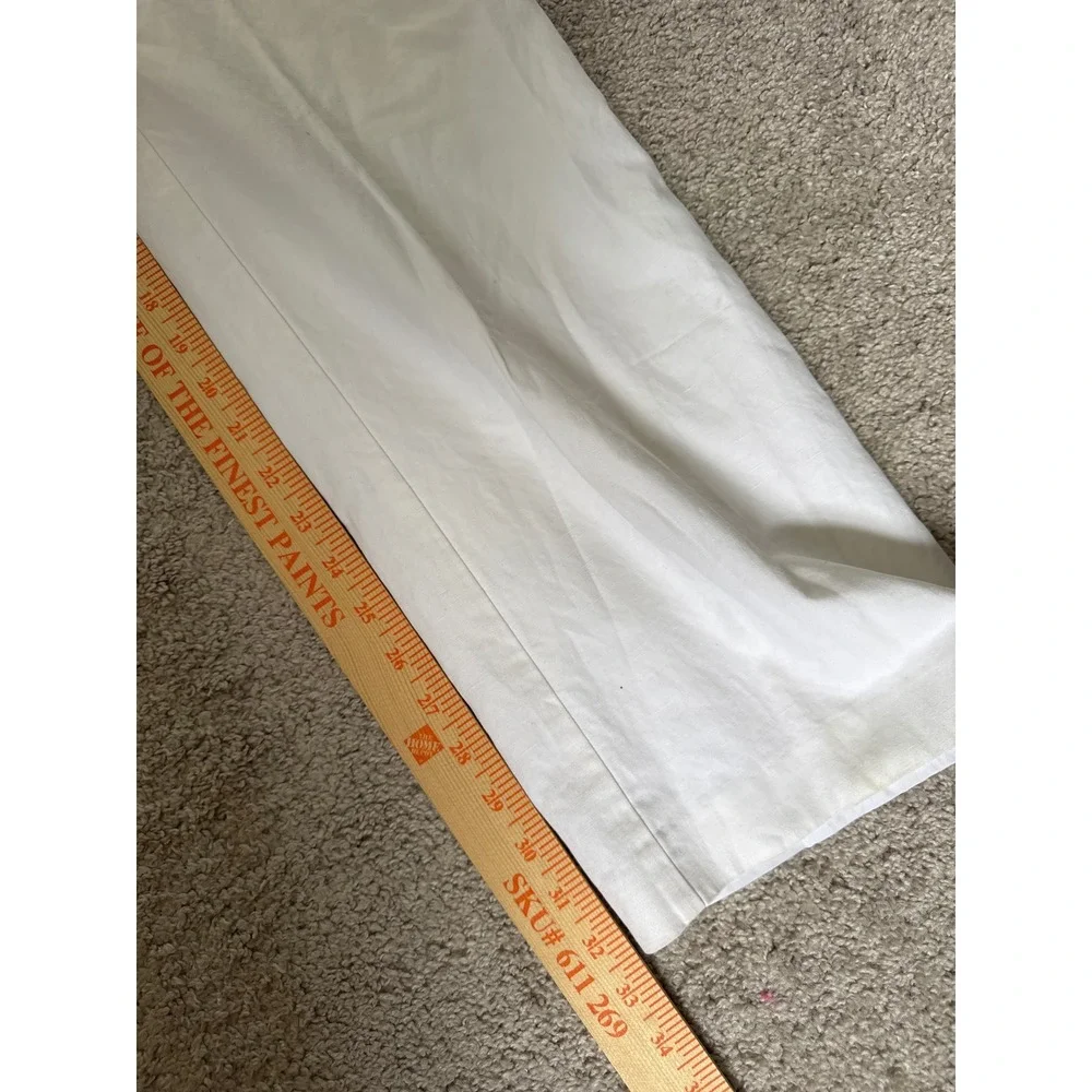 Margaret M White Sailor Pants Wide Leg High Waisted Button Front Size 8 Canada